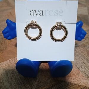 Ava Rose Gold Hoop Earrings